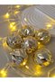 Mistique Home Christmas Tree Ornament 6 Pieces Gold Patterned Ball Christmas Tree Ornament - 5