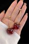 Gold Color Cherry Model Women's Earrings - 2