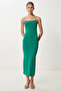 Strappy Slit Sandy Dress Ldz0045 Green