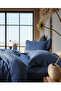 Blue 100% Cotton Satin Duvet Cover Set – Double Size – Breathable - 2