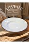 Porcelain Cream Color Brown Mesh Pasta Plate 27cm - 3