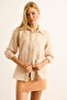 Women's Stone Back Guipure Window Detailed Flowing Shirt Gml-19001383 - 6