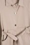 Beige Snap Closure Belted Girl's Linen Dress 20693 - 2