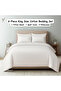 Viewstar 6 Pcs King Size Bedding Set (White) – 1 Fitted Sheet, 1 Quilt Cover, 4 Pillowcases - 6
