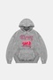 Cherry Gang Oversize Unisex Washed White Hoodie