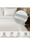 Viewstar 6 Pcs King Size Bedding Set (White) – 1 Fitted Sheet, 1 Quilt Cover, 4 Pillowcases - 3