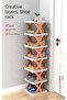 6-Tiers High Creative Folding X-Shaped Shoe Cabinet,Stackable Plastic Shoe Rack,Best for Entryway