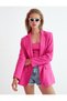 Oversized Linen Mix Blazer Jacket