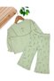 Girl's Flower Embroidered, Wide Leg Leggings, Seasonal 2-3-4-5-6 Years Old Stylish Girl's Set