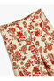 Beige Girl's Cotton Flare Trousers - 3