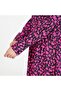 Black and Dark Pink Abstract Printed Maxi Shirt Dress - 6