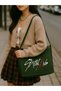 Stray Kids Skzoo Green Khaki Canvas Messenger Bag Street Style Korean Handbag