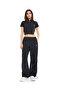 Logo Detail Active Crop Top with High Neck and Short Sleeves - 2