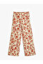 Beige Girl's Cotton Flare Trousers