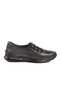 Black Genuine Leather Anatomical Women's Casual Shoes 9403 Z