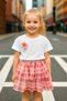Girl's Collar Flower Detailed Chiffon Skirt Eid Suit