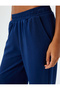 Women's Navy Wide Leg Sweatpants - 5