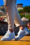 KB-112 White Knitwear Lace-Up Casual Men's Shoes - 3