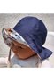 Double Sided Tied Linen Look Baby Bucket Hat - 5