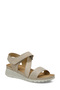 167004.Z5Fx Beige Women's Flat Sandals - 2