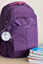 Purple Unisex Large Size School Bag, Crinkle Fabric, Laptop Travel Backpack, 24 Lt, 45X30Cm