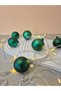 Christmas Tree Ornament 6 Pieces Matte Green Ball 5 cm Christmas Ornament