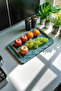 Green Marble Tray with Gold Handles Natural Stone Presentation Serving Engagement Decorative Tray - 4