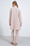 Women's Knitted Trousers Tunic Double Set Cream 1094 - 5