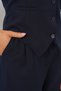 Women's Fabric Vest Trousers Double Suit Navy Blue 1109 - 4