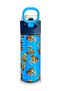 Kids Blue Dinosaur Patterned Steel Thermos with Straw and Direct Drinking 500 ml 31799 - 3