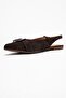 Dorothy Brown Suede Genuine Leather Buckle Pointed Toe Women's Sandals - 4
