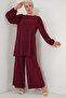Women's Ayrobin Tunic Trousers Double Set Y.Burgundy 1112 - 4