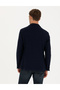 Navy Blue 100% Cotton Extra Slim Fit Sports Jacket 50272747-Vr033 - 4