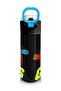 Kids Gray Orange Gamer Patterned Steel Thermos with Straw and Direct Drinking 500 ml 31947 - 8