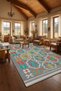Mosso Traditional Motifs Detailed Pattern Woven Base Vintage Decorative Carpet Mosso227 - 4