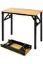 Folding Table, Standing Computer Desk, Multi Functional Camping Table, Coffee Table, with - 2