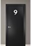 Circle -Wall - Door Number 3 mm Laser Cut White Plexi Self Adhesive Number - 9 Nine - 3
