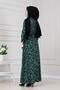 Karin Dress with Tunnel at the Waist-Smog Green - 5