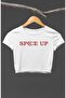بلوزة قصيرة مكتوبة من Spice Up، بلوزة قصيرة مطبوعة بالفلفل الحار للسيدات