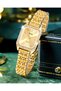 Gold Colored Metal Stone Detailed Women's Watch - 2