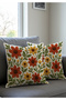 Punch Embroidery Look Digital Printed Set of 4 Throw Pillow Cases - Autumn Themed - 2