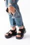 24414-573 Black Dalgıç Daily Wedge Heel Women's Sandals - 2