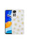 Redmi Note 11S Global Case Glitter Patterned Camera Protected Glossy Scks Popy Cover - Papatya