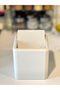 Marsel Dizayn Desktop Trash Can-Kitchen-Office-Bathroom -Foldable- Open Marble White -12,5X12Cm - 2