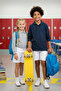 Navy Blue-Grey 2-Piece Boys' Seasonal-Thin Polo Collar Long Sleeve School Basic T-Shirt Tkdaw25Ts00004