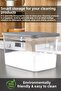 Mega Size Detergent Storage Box - Bathroom Tablet Powder Detergent Box with Label 5.3 Liter Transparent - 2
