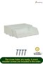 Hidden Drawer Organizer under Desk Storage Container White Color Model 3 - 5