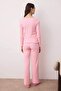 Pembe Pamuklu Baby Overloklu Yumuşak Tuşe Fırçalı Fitilli Örme Pijama Takımı THMAW26PT00011 - 5