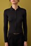 Gri-Siyah 2'li Basic Kısa/Crop İkili Paketl Triko Body Hırka-Kazak TWOAW26KZ00116 - 3