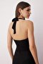 أسود مسطح على شكل حرف V بدون أكمام محبوك من نوع Sandy Body TPRAW26BD00007 - 6